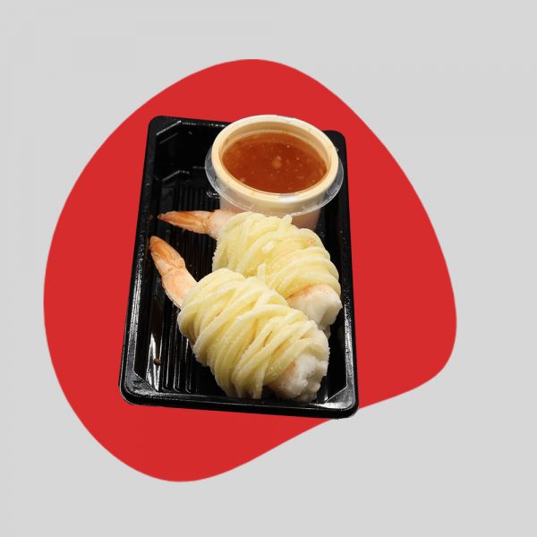 54 Garnelen im Kartoffelnest (2 Stück)